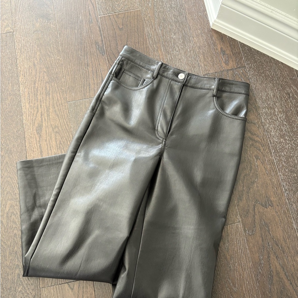 Wilfred Black Faux Leather Pants